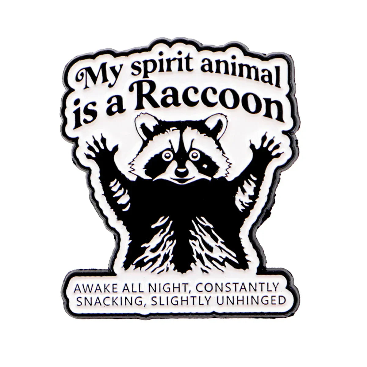 Cartoon Raccoon Spirit Animal Enamel Pin Brooches Lapel Pins Badge on Backpack Clothing Accessories Animal Jewelry
