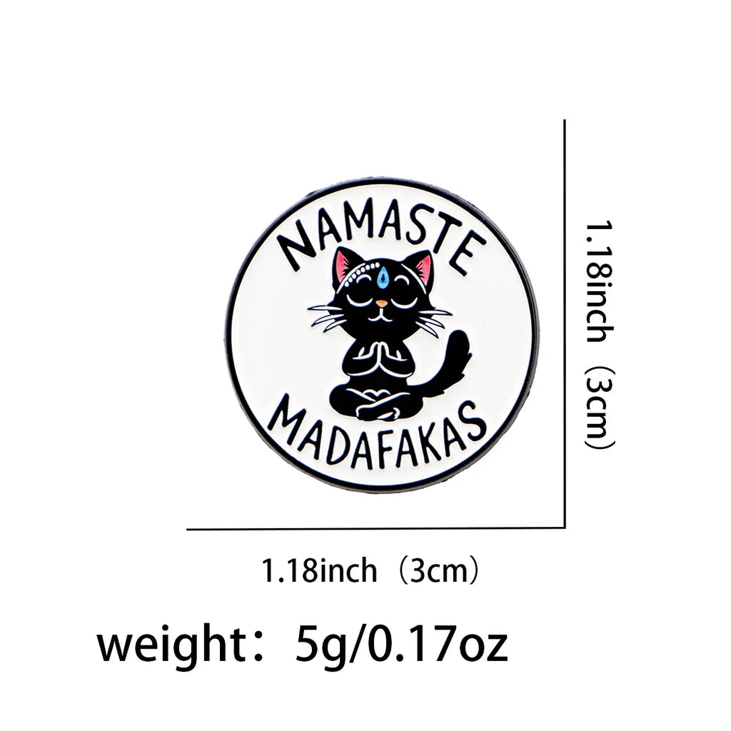 Yoga Cat Enamel Pin Cartoon Brooch Pines Lapel Pins Badge on Backpack Clothing Accessories Animal Jewelry Friends Gifts