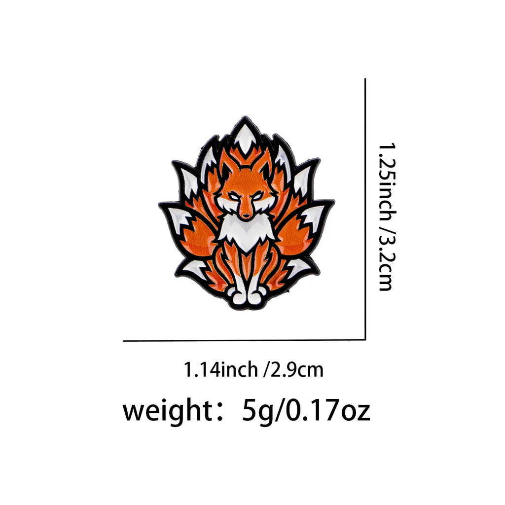 Angry Cartoon Fox Enamel Pin Lapel Pins for Backpacks Brooches for Women Fashion Jewelry Accessories Friends Gift - 1