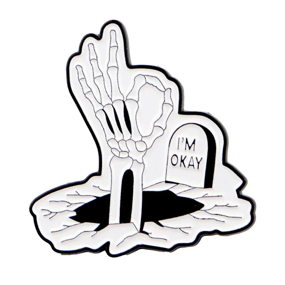 Funny Adult Humor Quotes Enamel Pin Skeleton Brooch Pines Lapel Pins Badge on Backpack Clothing Accessories Fashion