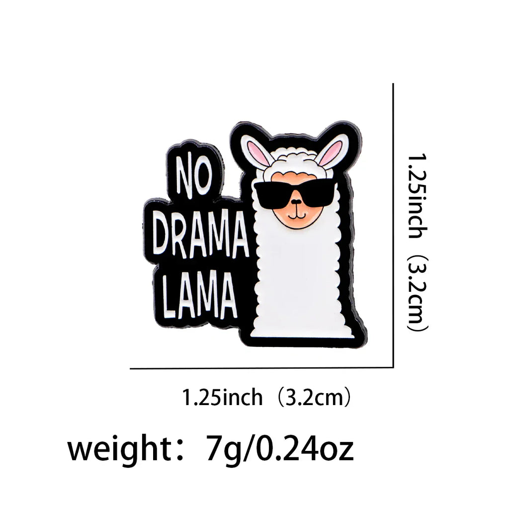 No Drama Llama Enamel Pin 1