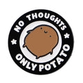 Cute Cartoon Potato Enamel Pin Funny ’No Ideas’ Brooch Pines Lapel Pins Round Badge Clothing Accessories Anime Jewelry