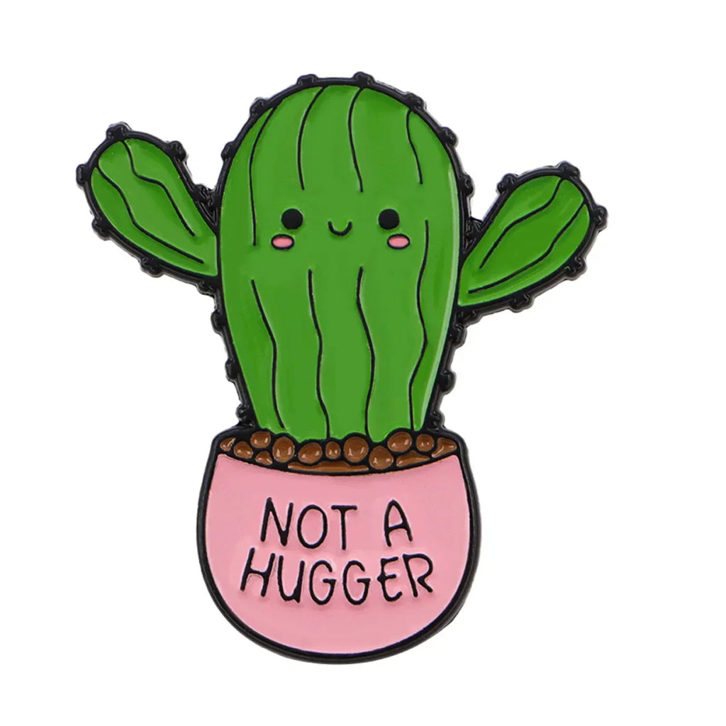 Cactus Enamel Pin Green Plants Brooch Pines Lapel Pins Badge on Backpack Clothing Accessories Fashion Jewelry Friends