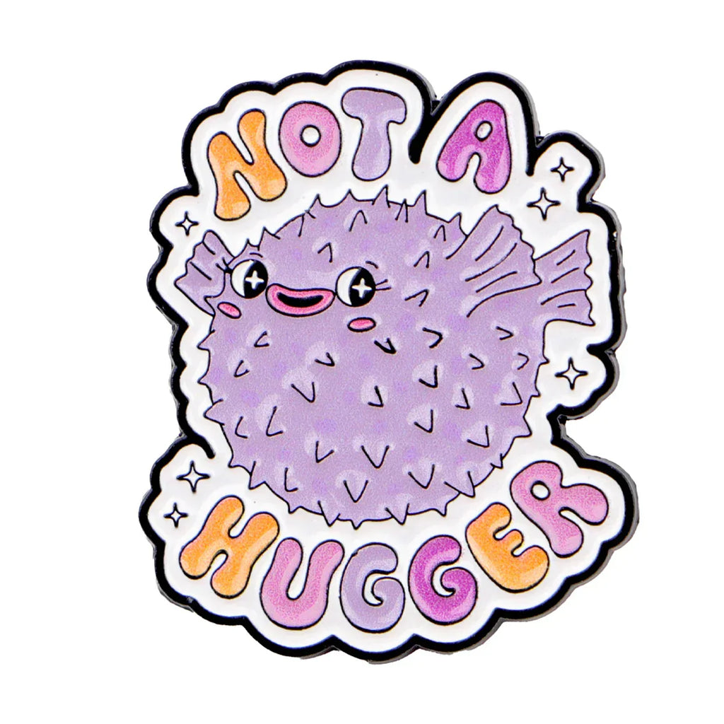 Pufferfish Enamel Pin Funny Quotes Lapel Pins for Backpacks Metal Badges Brooch for Clothes Accessories Jewelry Friends
