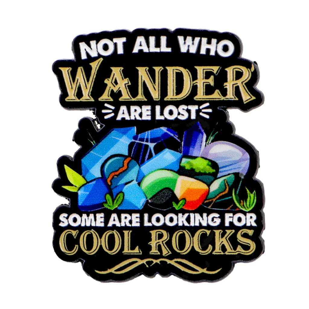 Stone Quotes Enamel Pin ’NOT ALL WHO’ Brooch Pines Lapel Pins Badge on Backpack Clothing Accessories Fashion Jewelry