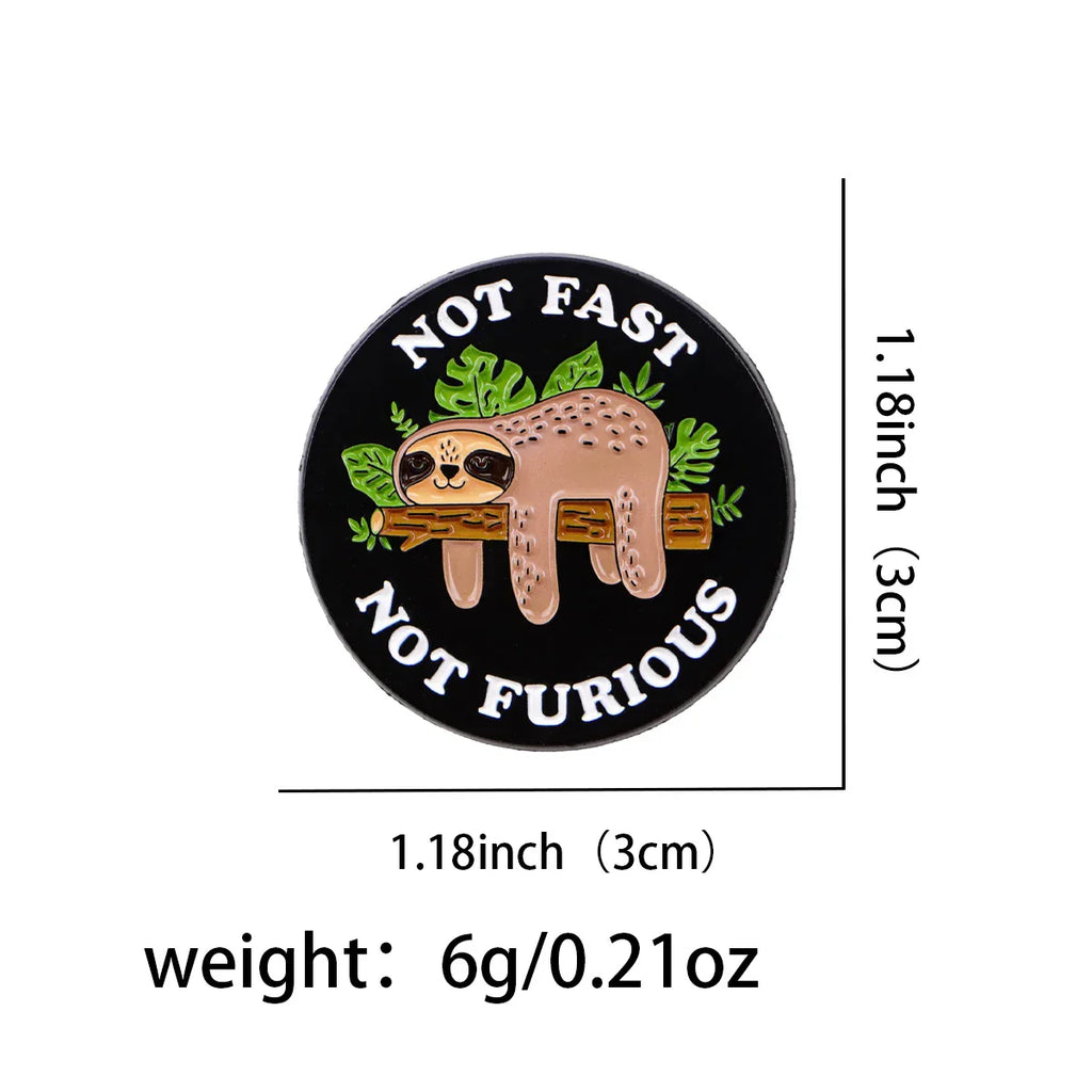 Cute Sloth Enamel Pin Cartoon Animal Brooches Lapel Pins Badge on Backpack Clothing Accessories Funny Jewelry Friends