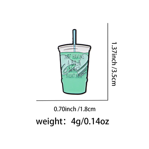 Cute Drink Enamel Pin Quotes Brooch Pines Lapel Pins Badge on Backpack Clothing Accessories Fashion Jewelry Friends