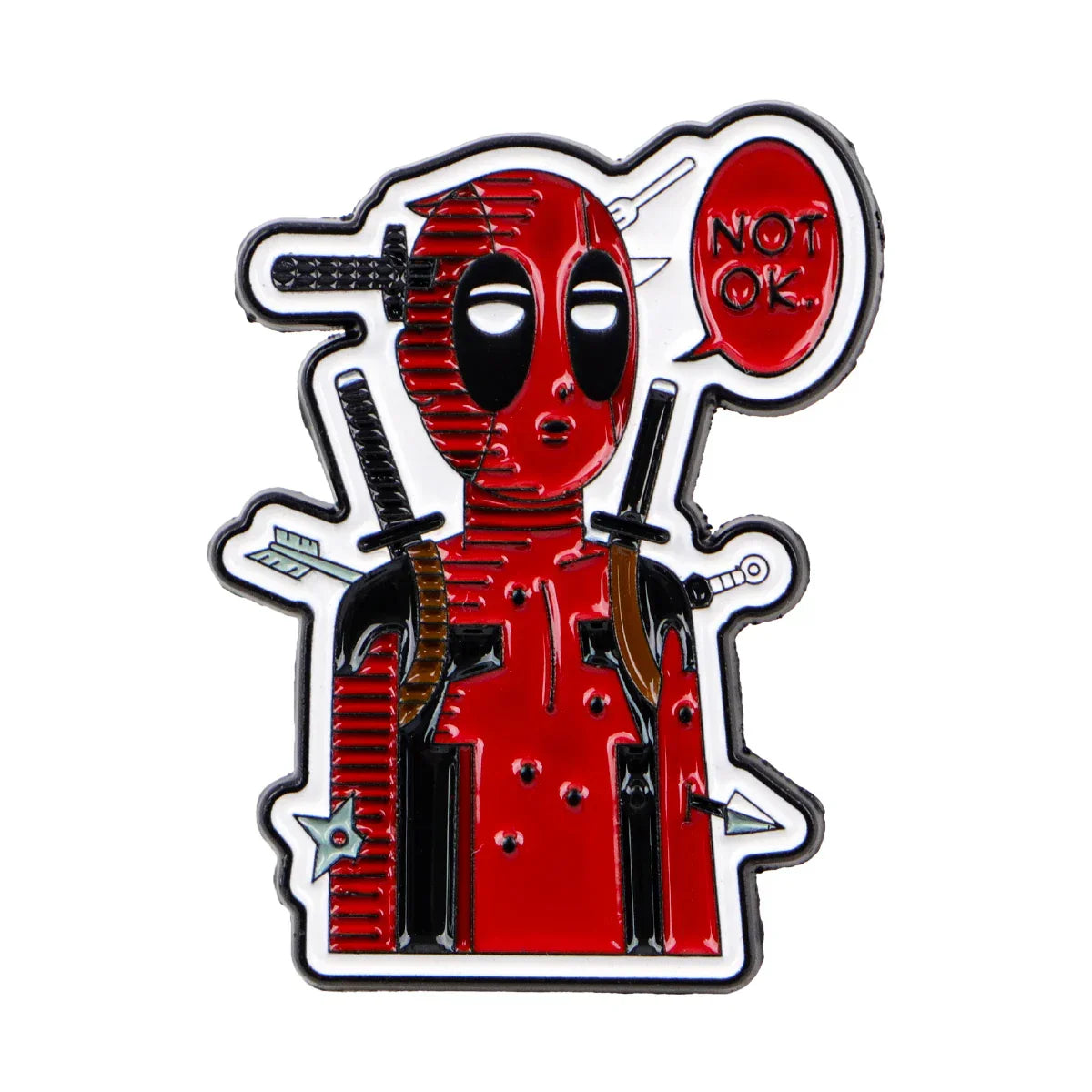 Not Ok Deadpool Enamel Pin 1