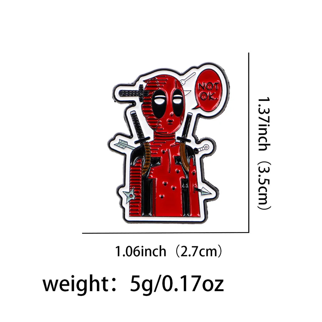 Not Ok Deadpool Enamel Pin 1