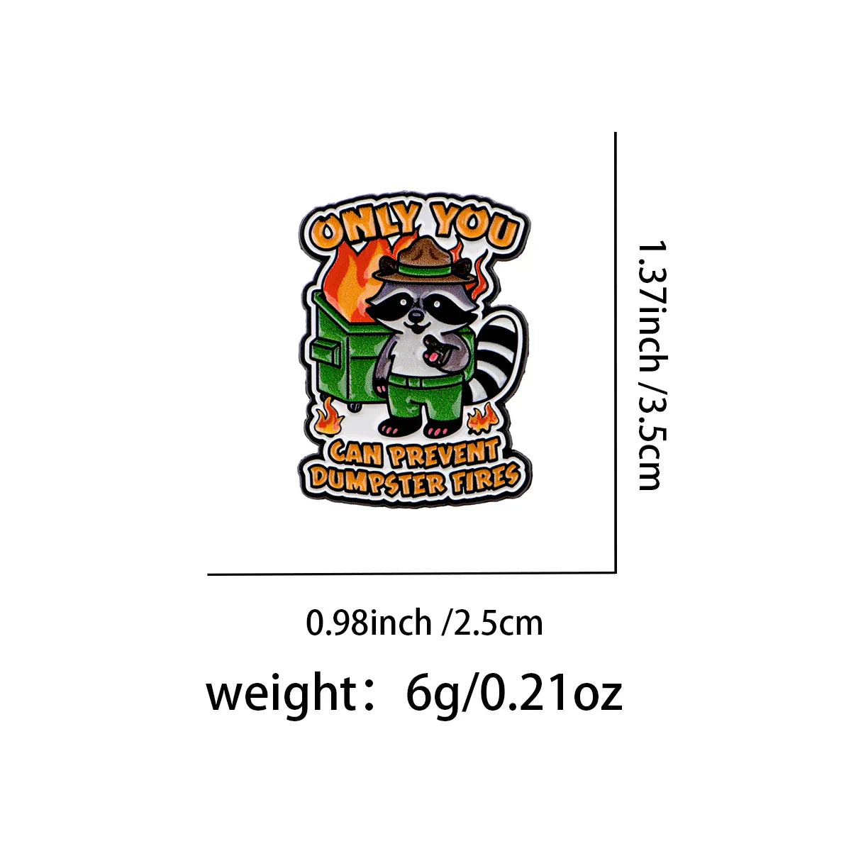 ONLY YOU Enamel Pin Cartoon Raccoon Brooch Pines Lapel Pins Quotes Badge Clothing Accessories Animal Jewelry Friends