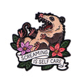 Opossum Enamel Pin Quotes Brooch Pines Lapel Pins Badge on Backpack Clothing Accessories Animal Jewelry Friends Gifts