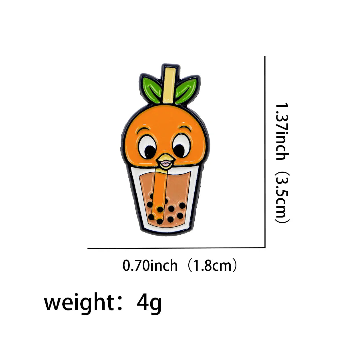 Orange Bird Enamel Pin