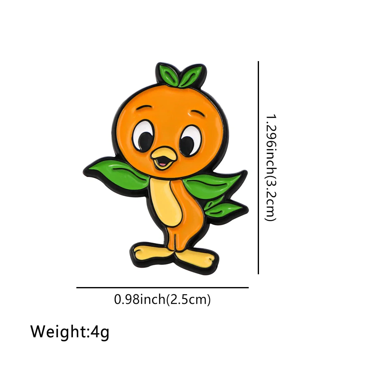 Orange Bird Enamel Pin