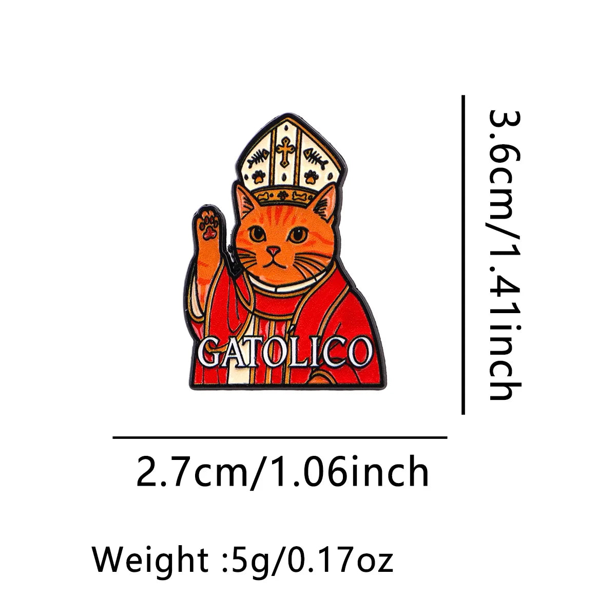 Orange Cat Enamel Pin Lapel Pins for Backpacks Cartoon Brooches for Women Fashion Jewelry Accessories Friends Gift - 1