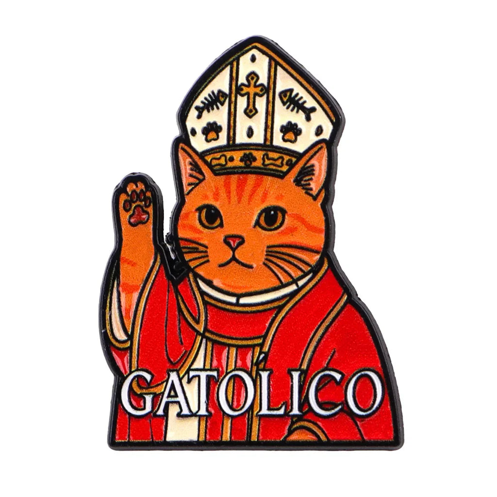 Orange Cat Enamel Pin Lapel Pins for Backpacks Cartoon Brooches for Women Fashion Jewelry Accessories Friends Gift - 1