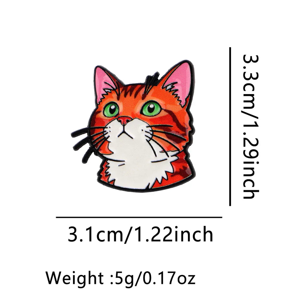 Cute Cat Enamel Pins Cartoon Brooches Badge Animal Lapel Pins for Backpacks Clothes Decoration Kawaii Jewelry Gifts - 1