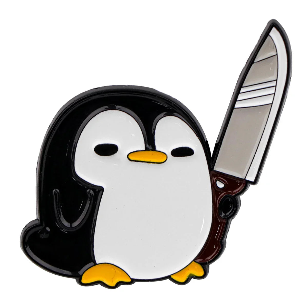 Penguin Knife Enamel Pin 1