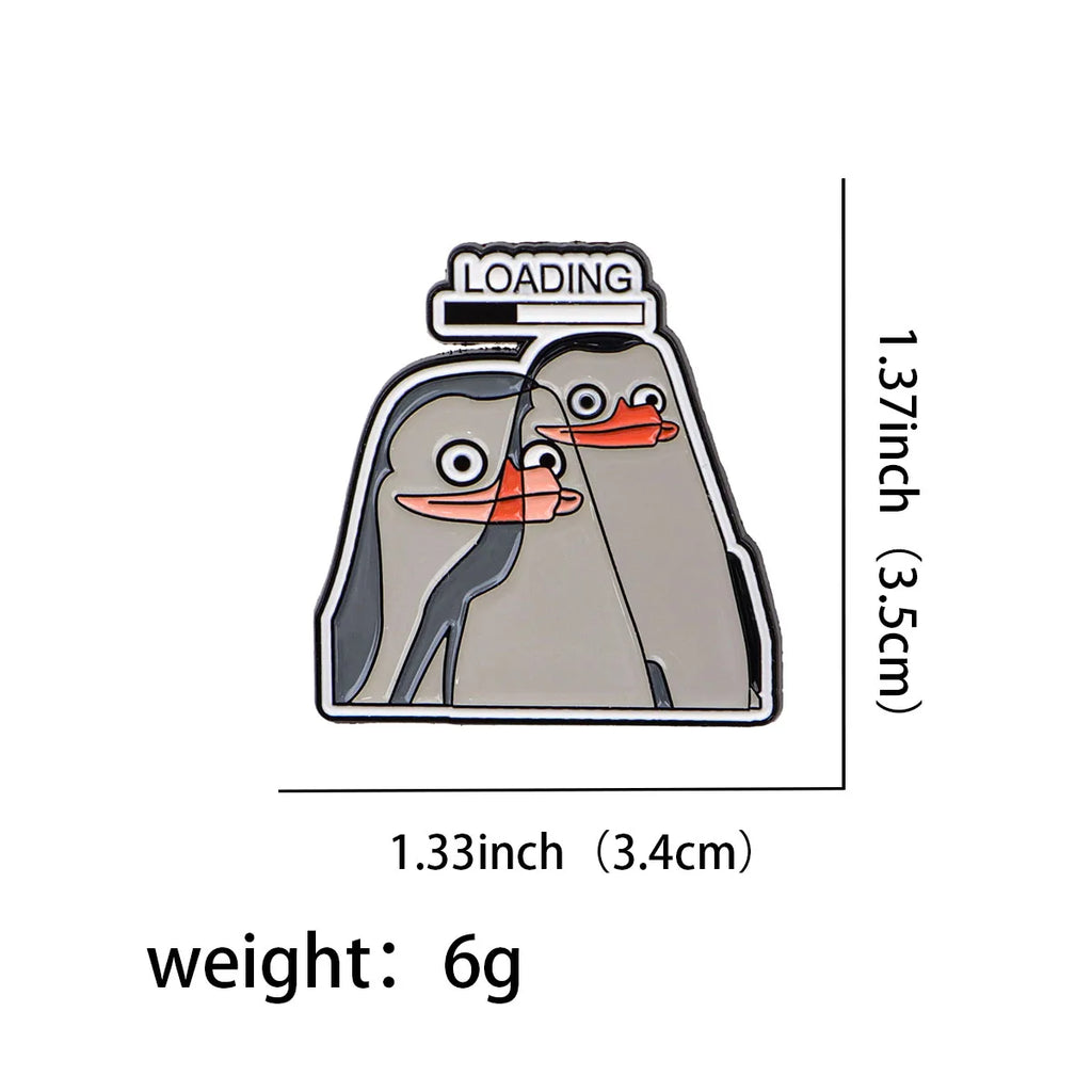Penguin ’Loading’ Enamel Pin 1
