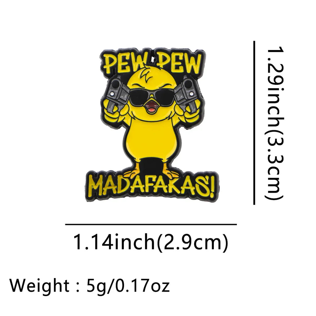 Funny Duck Enamel Pin Cartoon Animal Brooch Pines Lapel Pins Badge on Backpack Clothing Accessories Fashion Jewelry