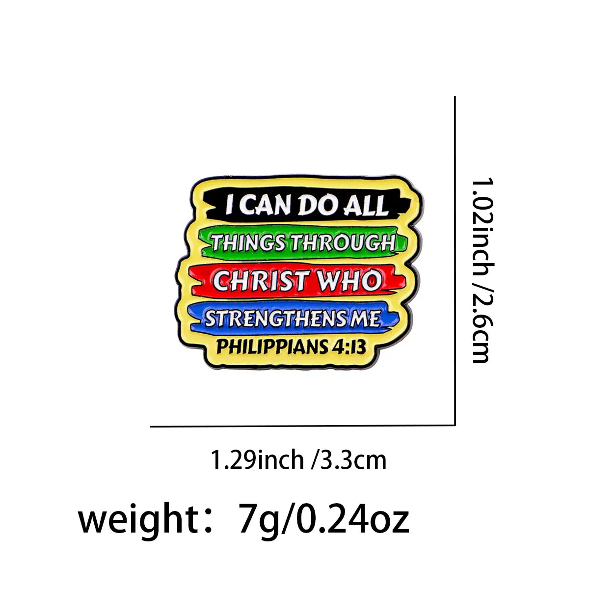 ’I Can Do All Thing’ Enamel Pin Bible Brooch Pines Lapel Pins Badge on Backpack Clothing Accessories Fashion Jewelry