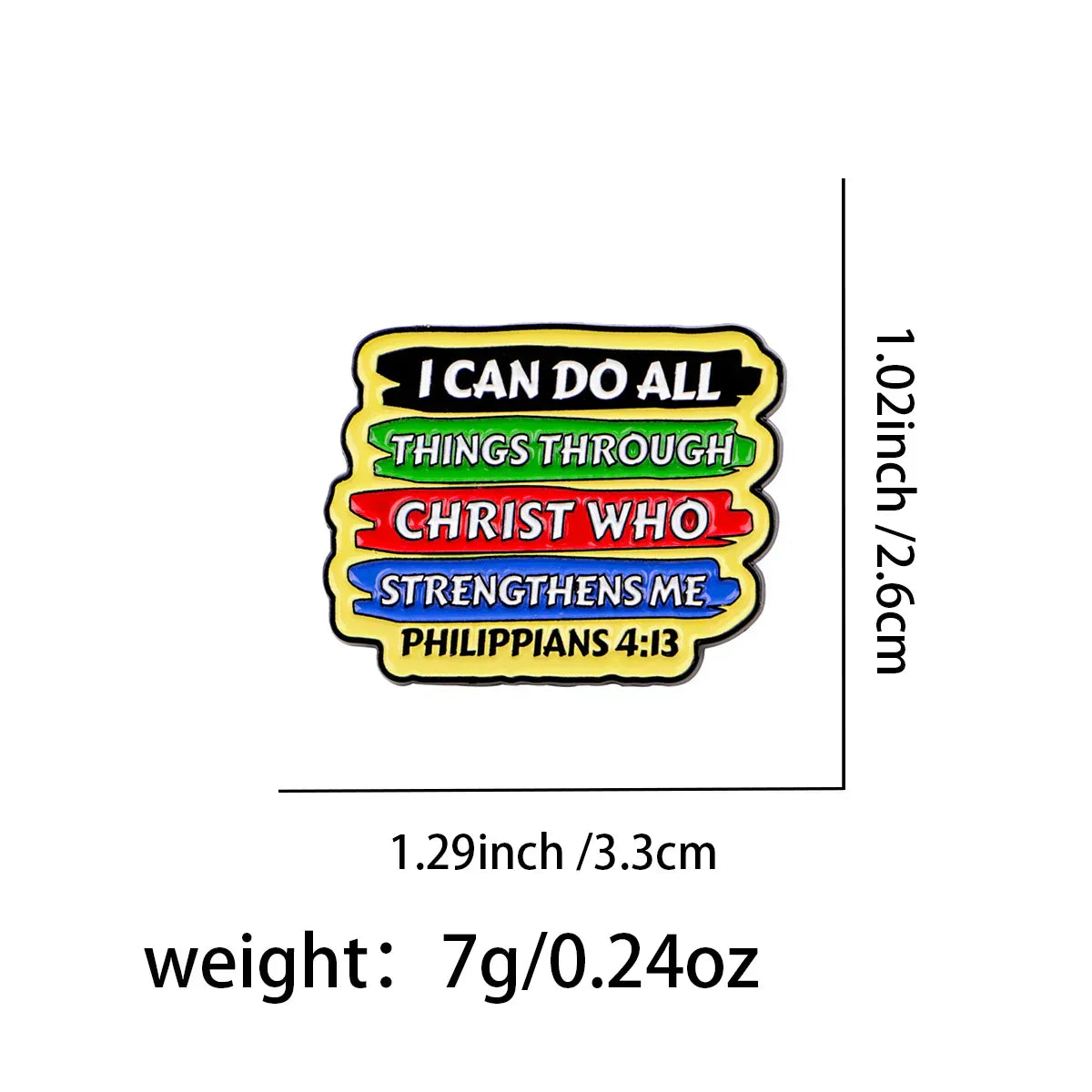 ’I Can Do All Thing’ Enamel Pin Bible Brooch Pines Lapel Pins Badge on Backpack Clothing Accessories Fashion Jewelry