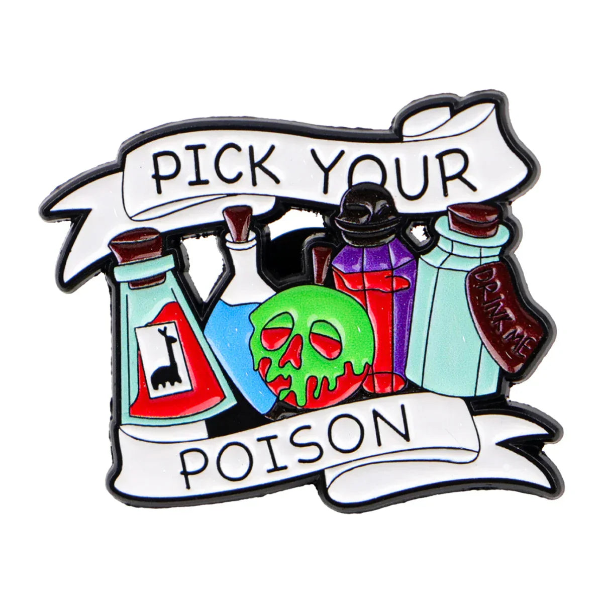 Potion Bottle Enamel Pin Halloween Witch Brooches Lapel Pins Badge on Backpack Clothing Accessories Fashion Jewelry