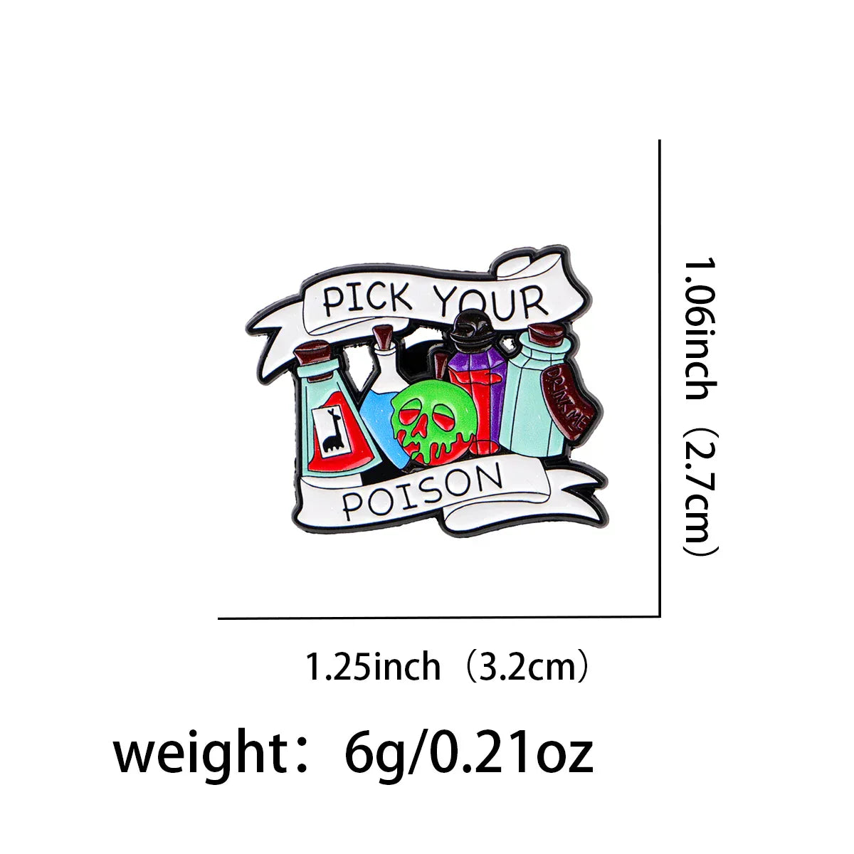 Potion Bottle Enamel Pin Halloween Witch Brooches Lapel Pins Badge on Backpack Clothing Accessories Fashion Jewelry