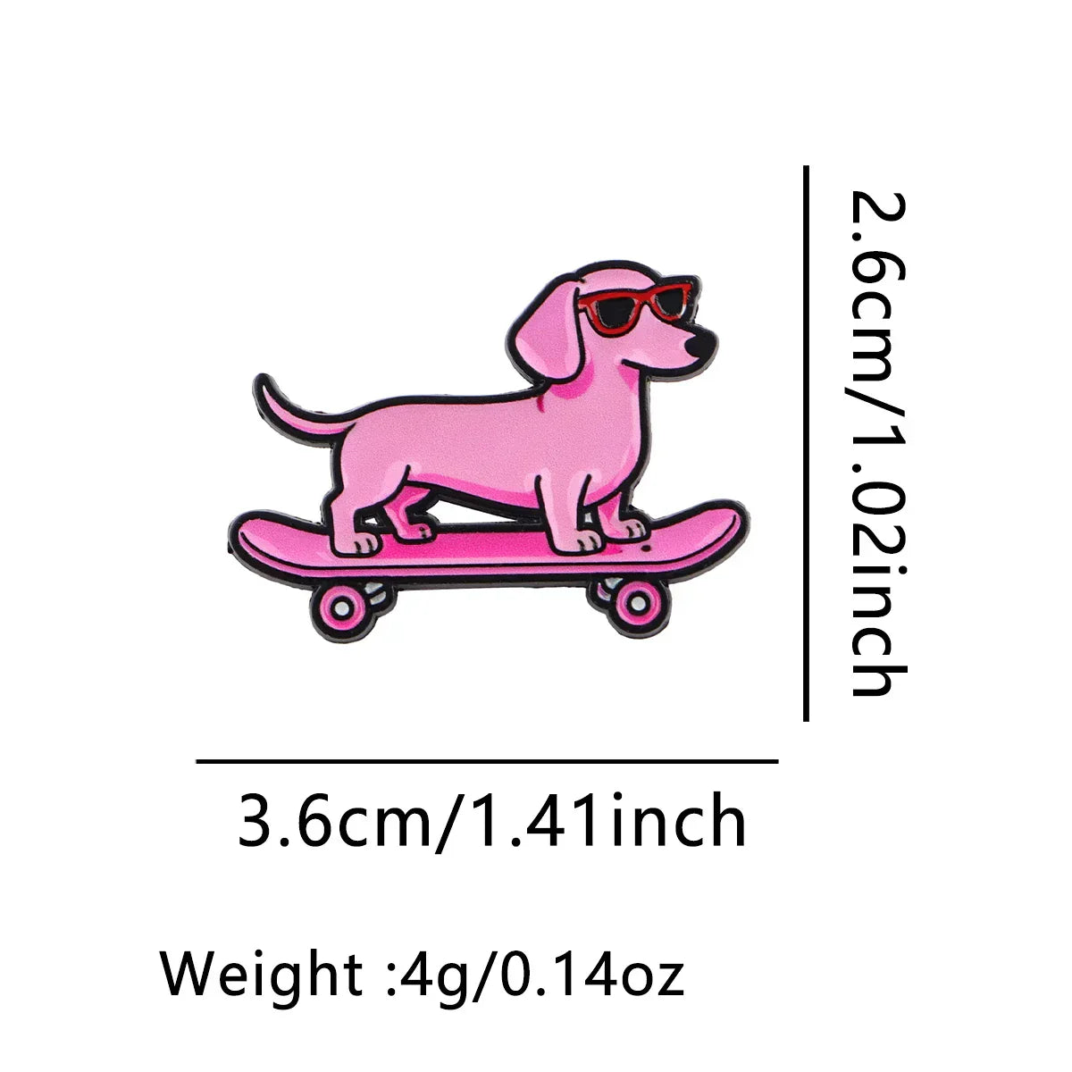 Cute Dachshund Enamel Pin Cartoon Dog Brooch Pines Lapel Pins Badge on Backpack Clothing Accessories Animal Jewelry