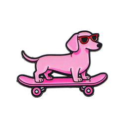 Cute Dachshund Enamel Pin Cartoon Dog Brooch Pines Lapel Pins Badge on Backpack Clothing Accessories Animal Jewelry