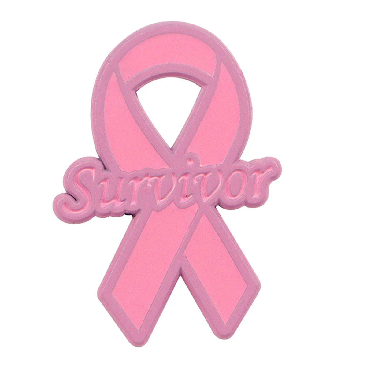 Pink Ribbon Cancer Survivor Enamel Pin 1