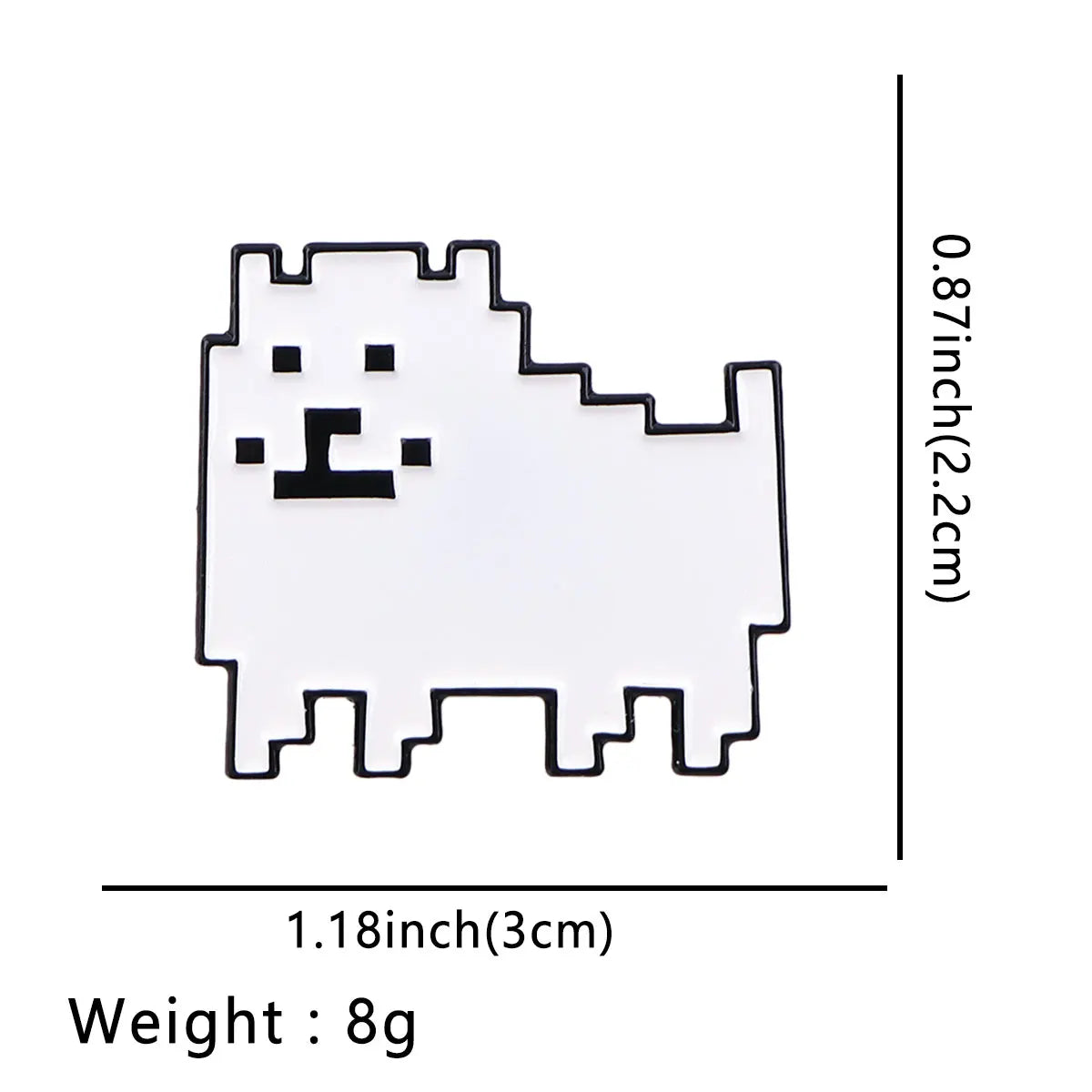 Pixel Dog Enamel Pin 1