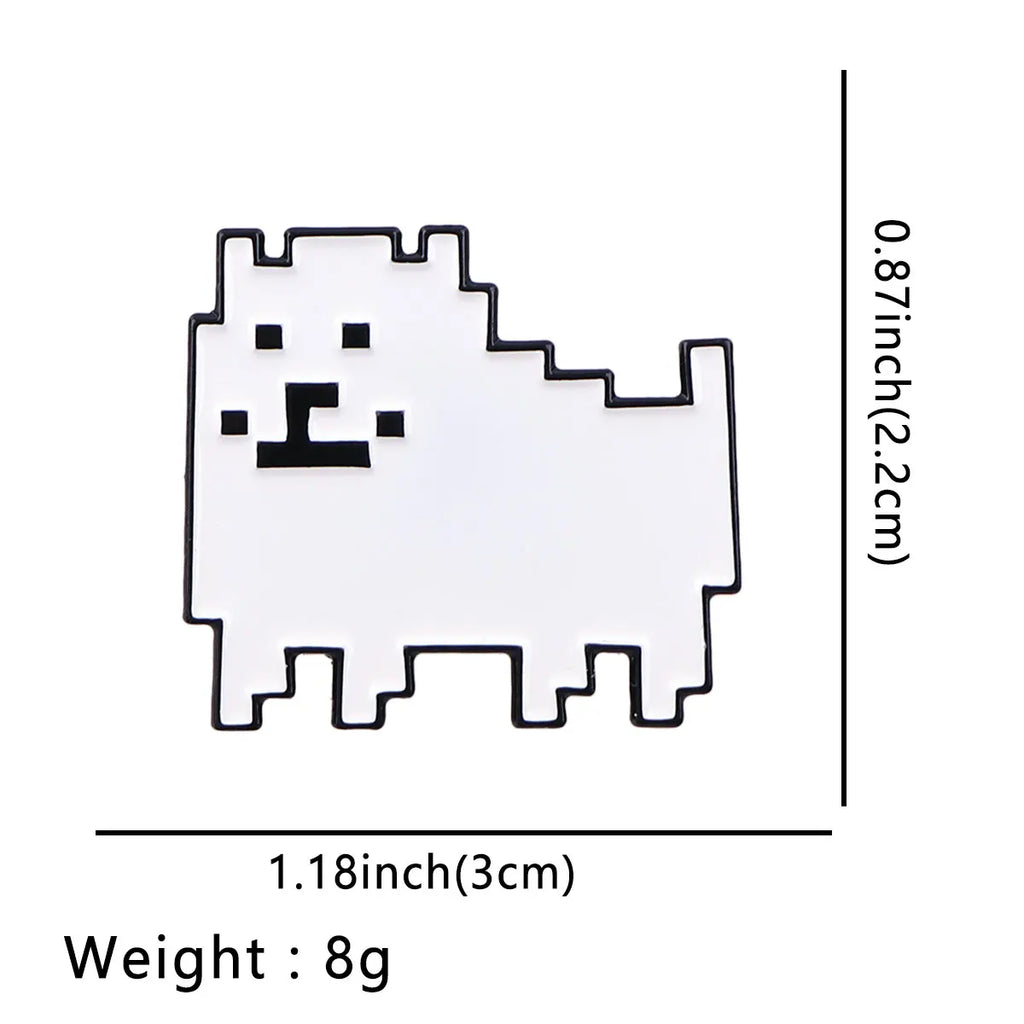 Pixel Dog Enamel Pin 1
