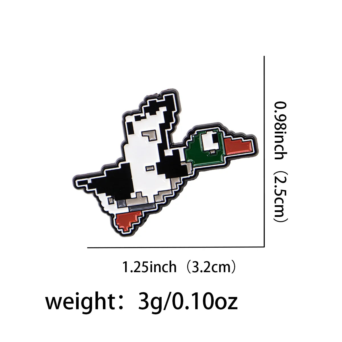 Pixel Duck Enamel Pin 1
