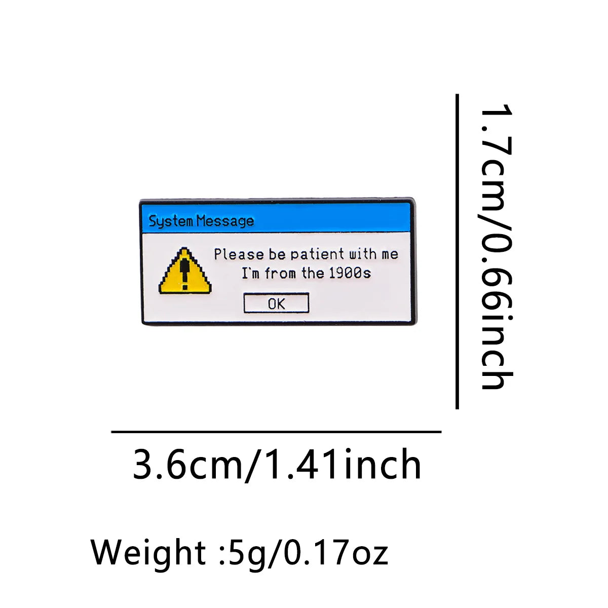 ’System Message’ Enamel Pin 90s Brooch Pines Lapel Pins Badge on Backpack Clothing Accessories Fashion Jewelry Friends