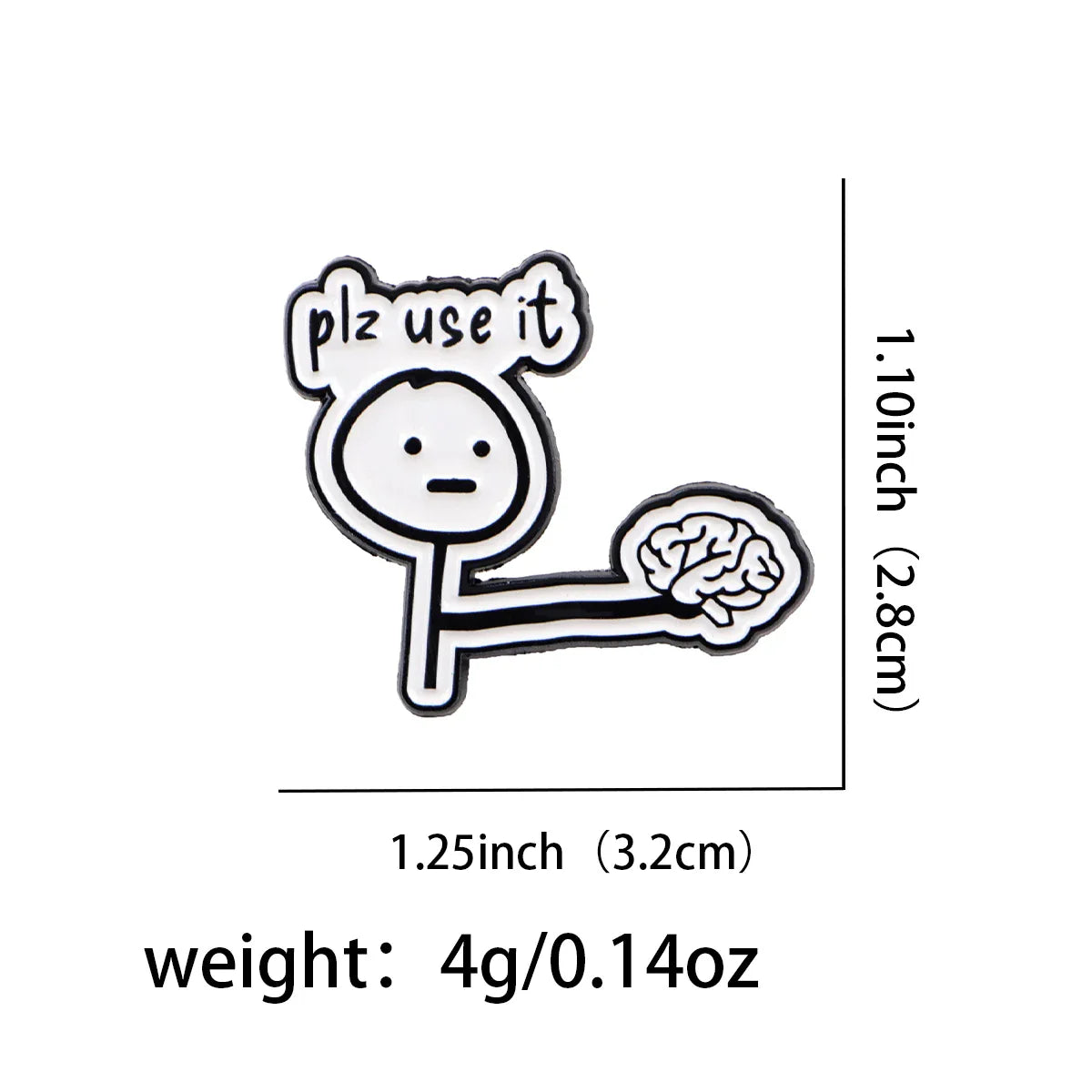 Plz Use it Enamel Pin 1