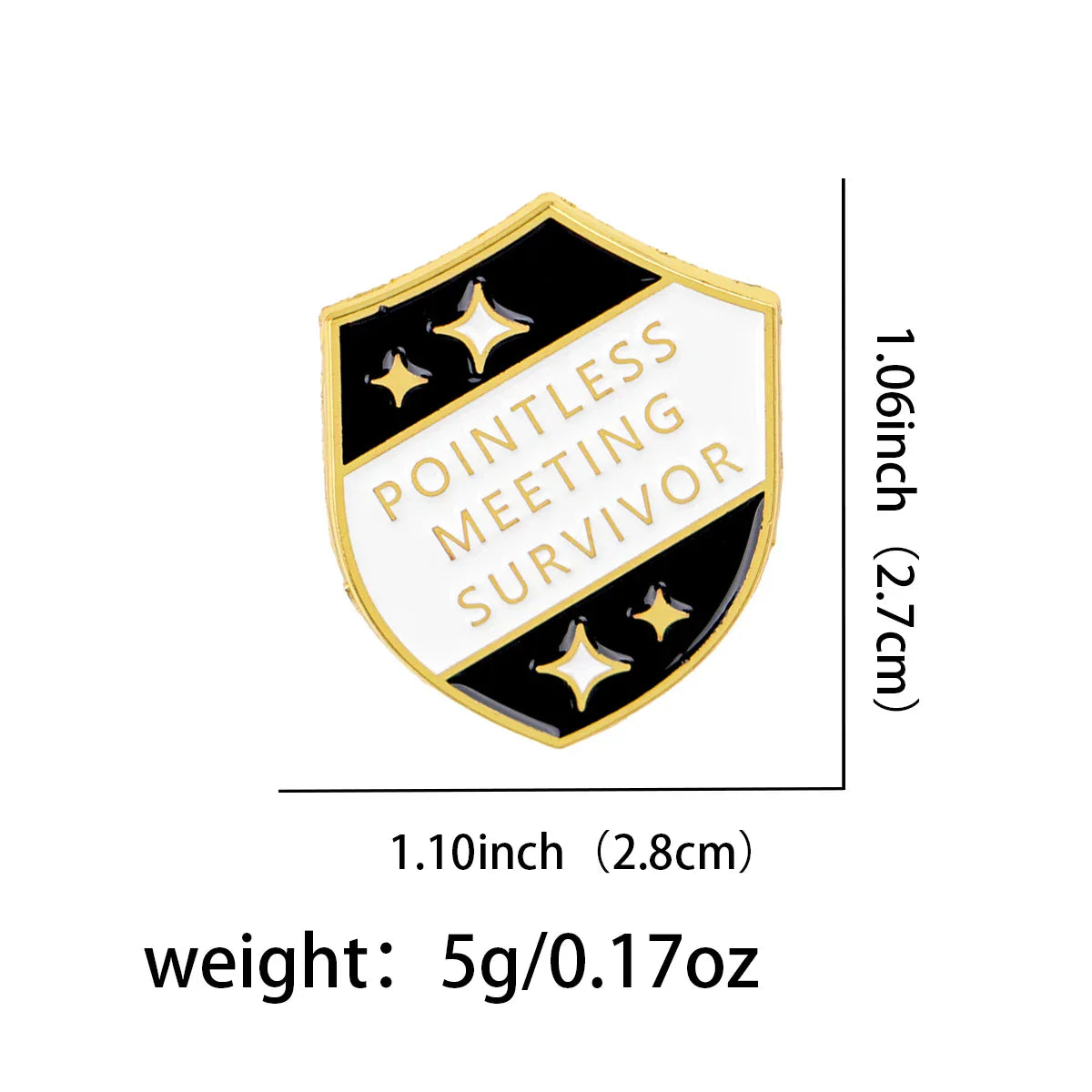 Humorous Office Quotes Shield Enamel Pin Brooch Pines Lapel Pins Badge on Backpack Clothing Accessories Funny Jewelry