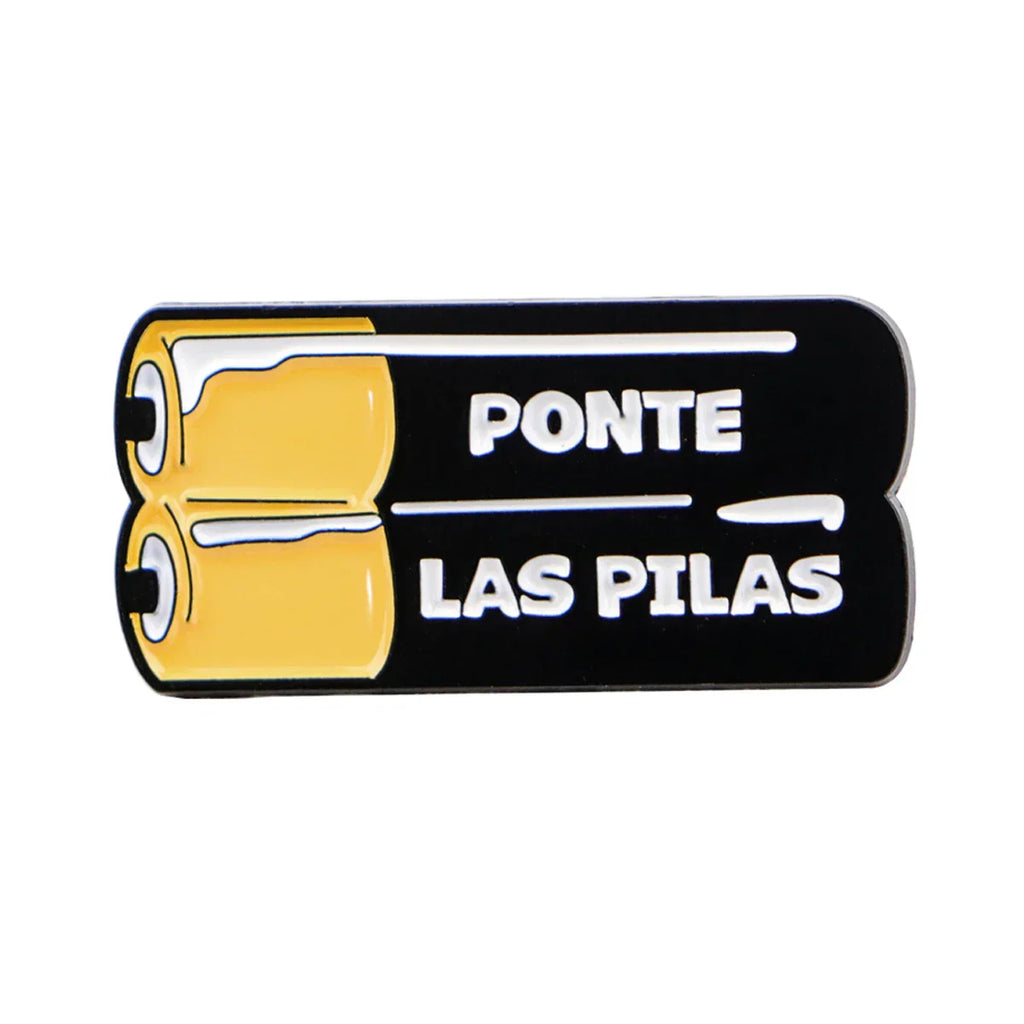 Battery Quotes Enamel Pin Vintage Brooch Pines Lapel Pins Badge on Backpack Clothing Accessories Fashion Jewelry