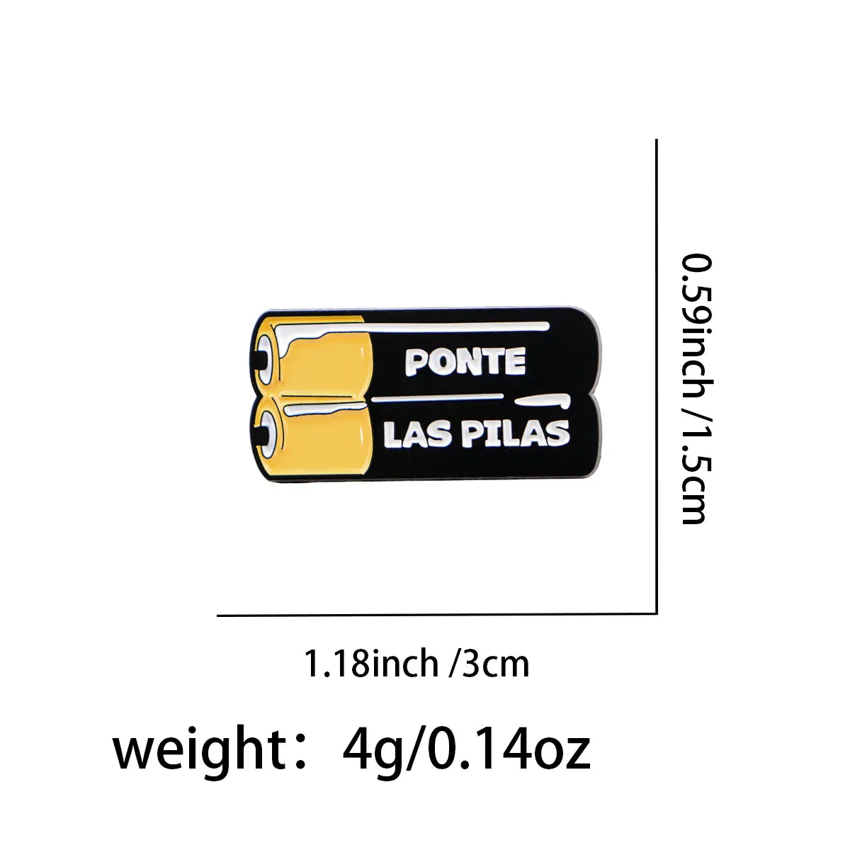 Battery Quotes Enamel Pin Vintage Brooch Pines Lapel Pins Badge on Backpack Clothing Accessories Fashion Jewelry
