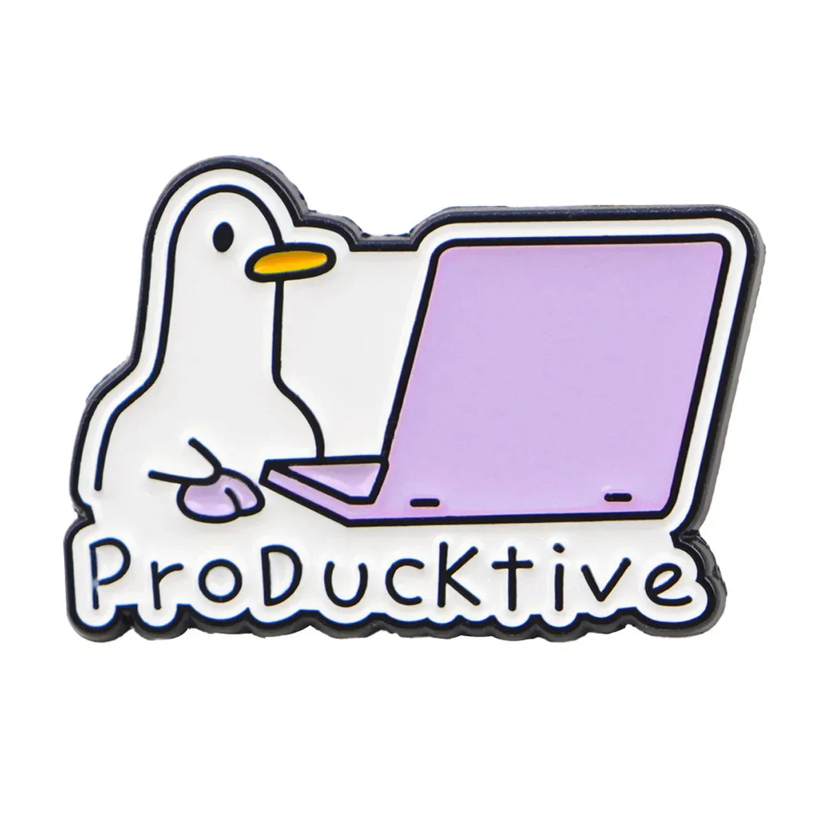 Funny Duck Enamel Pin Work Quotes Brooch Pines Lapel Pins Badge on Backpack Clothing Accessories Animal Jewelry Friends