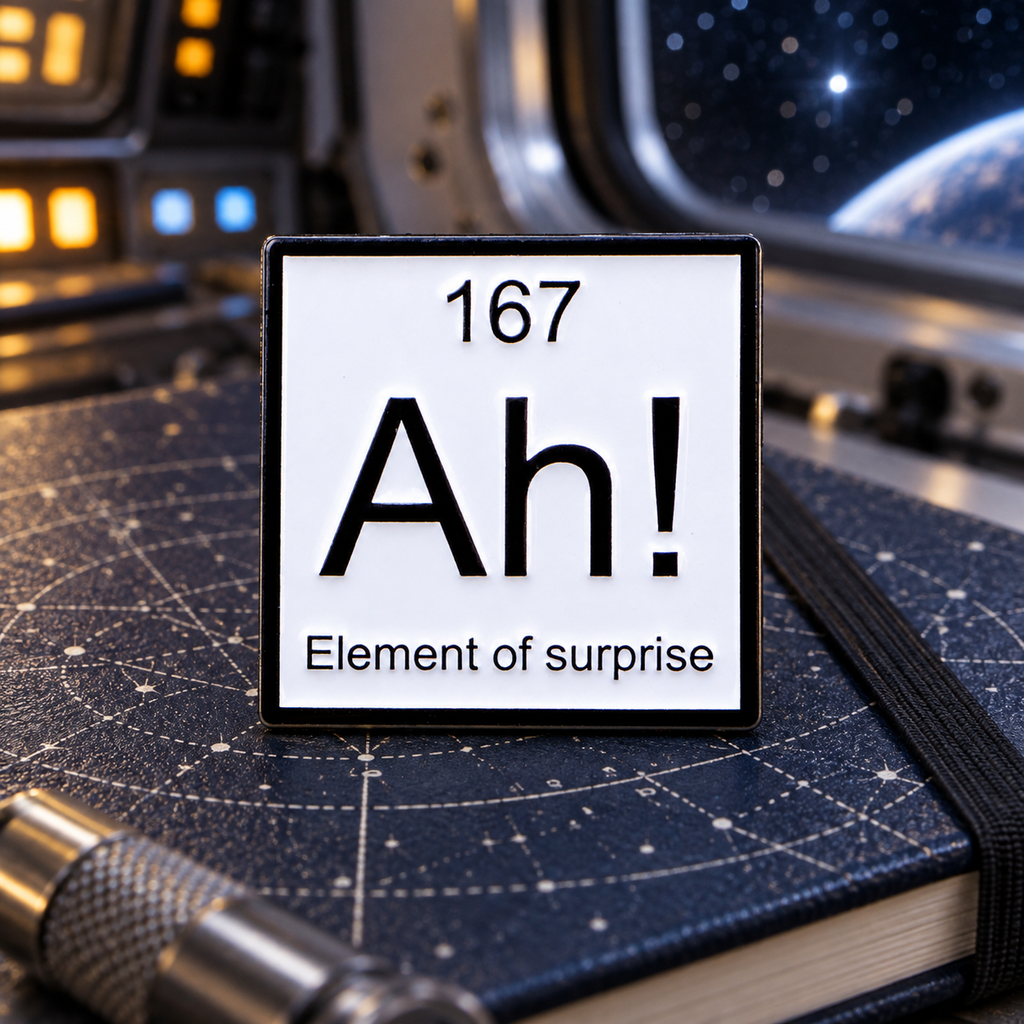 Project Hail Mary Ah! Element of Surprise Pin on a star-chart spacecraft workbench