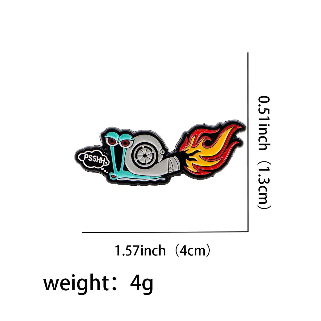 PSSHH Snail Turbine Enamel Pin 1