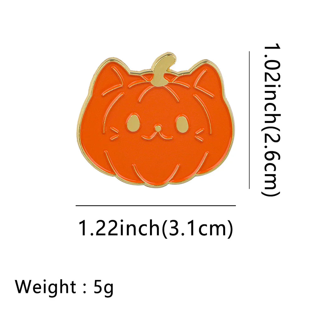 Pumpkin Cat Enamel Pin 1 / MULTI