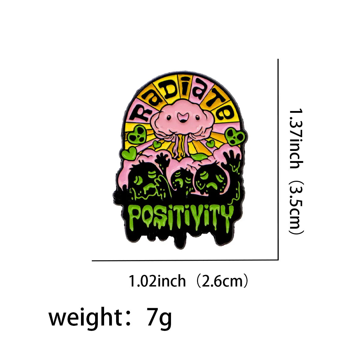 Radiate Positivity Enamel Pin 1