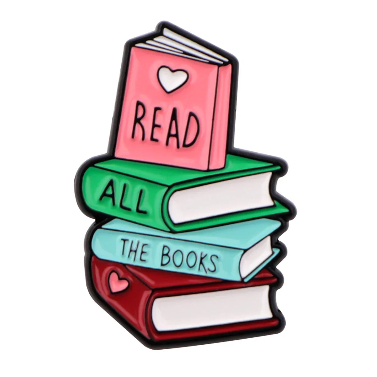 Read All The Book Enamel Pin 1