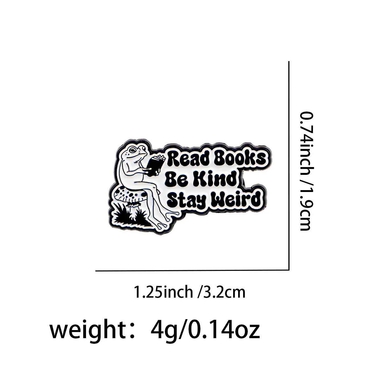 Funny Frog Enamel Pin ’Read Books’ Brooch Pines Lapel Pins Badge on Backpack Clothing Accessories Animal Jewelry Book