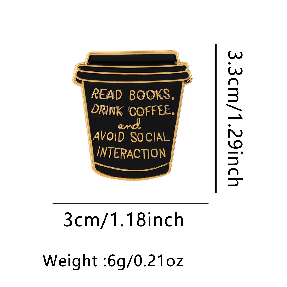 Coffee Enamel Pin Vintage Brooch Pines Lapel Pins Badge on Backpack Clothing Accessories Fashion Jewelry Friends Gifts