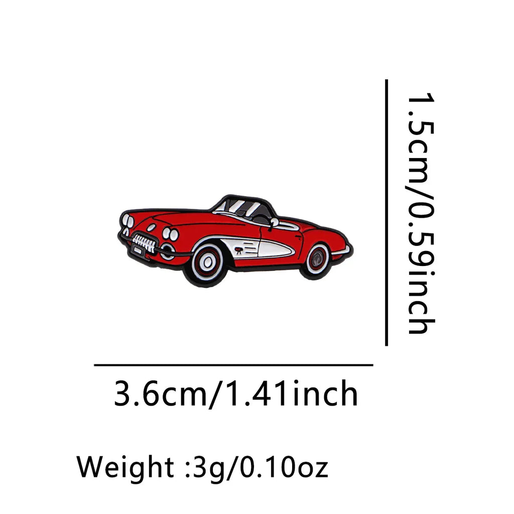 Red Car Enamel Pin Cool Brooch Pines Lapel Pins Badge on Backpack Clothing Accessories Fashion Jewelry Friends Gifts - 1
