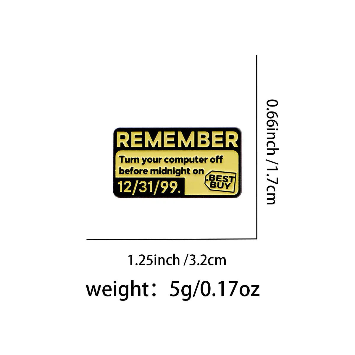 Computer Quotes Enamel Pin ’Remember’ Brooch Pines Lapel Pins Badge on Backpack Clothing Accessories Fashion Jewelry