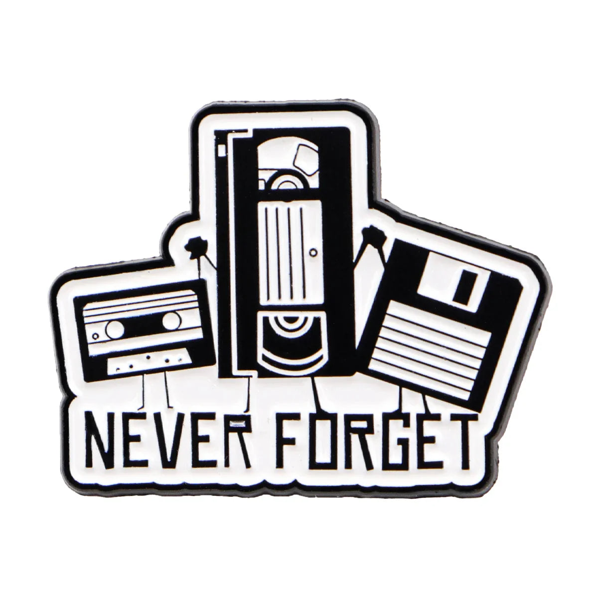 Retro Tape Never Forget Enamel Pin 1
