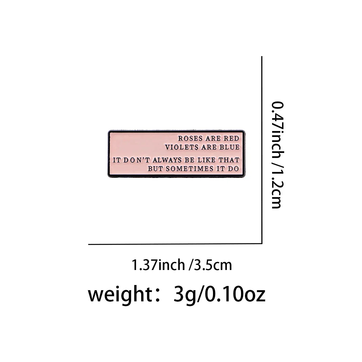 ROSES ARE RED Enamel Pin Lapel Pins for Backpacks Brooches for Women Fashion Jewelry Accessories Friends Gift - 1